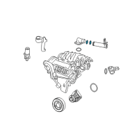OEM 2000 Saturn LS2 Seal, Engine Coolant Thermostat Housing(O Ring) Diagram - 9129999