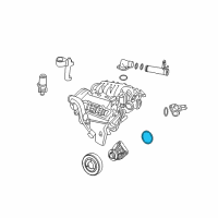 OEM 2000 Saturn LS2 Water Pump O-Ring Diagram - 90354908
