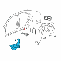 OEM 2017 Cadillac CTS Filler Pocket Diagram - 84148440