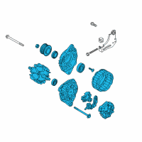 OEM Hyundai Accent Generator Assembly Diagram - 37300-2B510