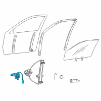 OEM 2000 Hyundai Accent Motor Assembly-Power Window Regulator, LH Diagram - 98810-25100