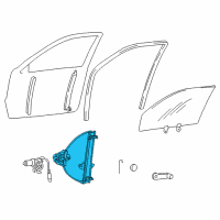 OEM 2003 Hyundai Accent Front Left Power Window Regulator Assembly Diagram - 82403-25010