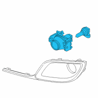 OEM Mercury Fog Lamp Assembly Diagram - 6E5Z-15200-A
