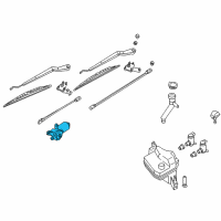 OEM 2001 Nissan Pathfinder Motor Assy-Windshield Wiper Diagram - 28810-2W60C