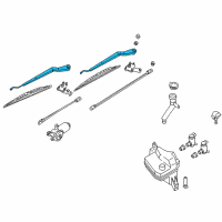 OEM Nissan Pathfinder Windshield Wiper Arm Assembly Diagram - 28886-0W000