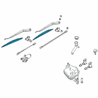 OEM 1997 Infiniti I30 Window Wiper Blade Assembly No 1 Diagram - 28890-3W40A