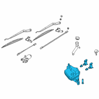 OEM 1999 Infiniti QX4 Windshield Washer Tank Assembly Diagram - 28910-1W500