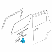 OEM 2016 Nissan Quest Motor Assy-Regulator, LH Diagram - 82731-1JA0B