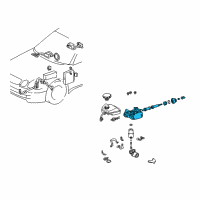 OEM 1999 Lexus GS400 Cylinder Sub-Assy, Brake Master Diagram - 47025-30160