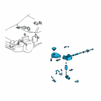 OEM Lexus GS300 Brake Booster Assy, W/Master Cylinder Diagram - 47050-30220