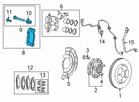 OEM 2020 Ram 1500 Adapter-Disc Brake CALIPER Diagram - 68412556AA