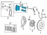 OEM 2022 Jeep Grand Wagoneer CALIPER-DISC BRAKE Diagram - 68548447AA