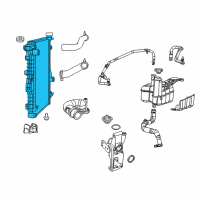 OEM 2014 Ram 3500 Engine Cooling Radiator Diagram - 52014720AA