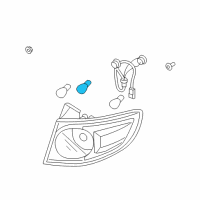 OEM Kia Spectra Bulb Diagram - 1864427088L