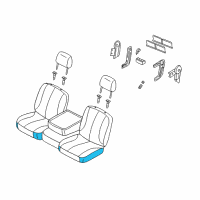 OEM 2003 Dodge Ram 2500 Pad-Front Seat Cushion Diagram - 5093781AB