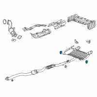 OEM Chevrolet Corvette Rear Muffler Insulator Diagram - 25918352