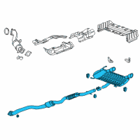 OEM 2016 Cadillac ATS Muffler & Pipe Diagram - 19420279