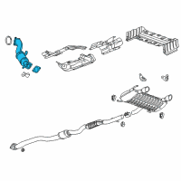 OEM 2016 Cadillac ATS Converter & Pipe Diagram - 12660265