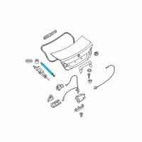 OEM 2010 BMW M3 Gas Pressurized Spring For Trunk Lid Diagram - 51-24-7-250-308