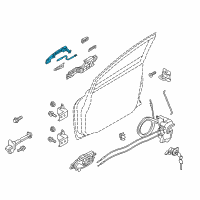 OEM Nissan Outside Handle Grip, Passenger Side Diagram - 80640-3NF1A