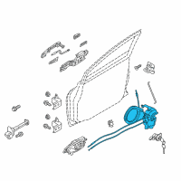 OEM Nissan Leaf Front Right (Passenger-Side) Door Lock Actuator Diagram - 80500-4NP0A