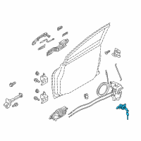 OEM 2014 Nissan Murano Cylinder Set-Door Lock, LH Diagram - H0601-1AA1A