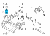 OEM 2022 Ford Bronco INSULATOR ASY - ENGINE SUPPORT Diagram - MB3Z-6038-G