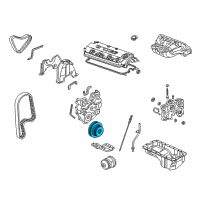 OEM 1998 Honda Accord Pulley, Crankshaft Diagram - 13810-PEA-007