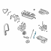 OEM 1999 Honda Accord Pipe, Oil Level Diagram - 15200-P0A-000