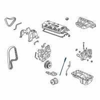 OEM Honda Dipstick, Oil Diagram - 15650-P0A-013