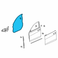 OEM 2017 Acura TLX Weatherstrip Left, Front Door Diagram - 72350-TZ3-A01
