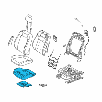 OEM 2018 Ford Mustang Seat Cushion Pad Diagram - FR3Z-63632A22-B