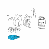 OEM 2019 Chrysler Pacifica Seat Cushion Foam Front Diagram - 68233080AB