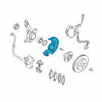 OEM 1999 Kia Sephia Front Brake Disc Dust Right Cover Diagram - 0K2A133261