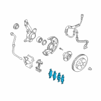 OEM 2003 Kia Spectra Pad-Set, Front Diagram - 0K2N13328ZA