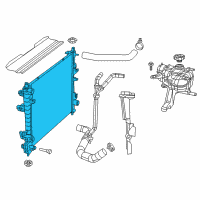 OEM 2016 Dodge Durango Engine Cooling Radiator Diagram - 68244086AA