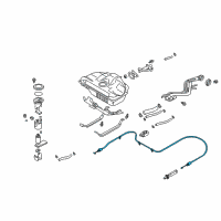 OEM 2002 Nissan Sentra Cable Assy-Gas Filler Opener Diagram - 78822-5M000