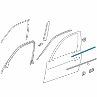 OEM 1998 BMW 750iL Exterior Left Front Moulding Diagram - 51-21-8-150-089