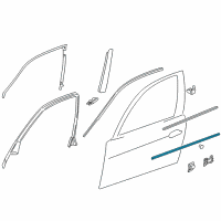 OEM 1998 BMW 750iL Moulding Door Front Right Diagram - 51-13-8-125-350