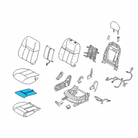 OEM Nissan Rogue Heater Unit-Front Seat Cushion Diagram - 87335-4BT1A