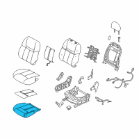 OEM 2019 Nissan Rogue Pad-Front Seat Cushion Diagram - 87311-4BS3A