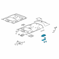 OEM 2011 Chevrolet HHR Dome Lamp Assembly Diagram - 25966025