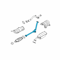 OEM 2009 Hyundai Accent Center Muffler Assembly Diagram - 28700-1E411