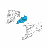 OEM 2002 Acura CL Wheelhouse, Left Rear Diagram - 64730-S3M-A01ZZ
