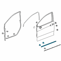 OEM Honda Clarity Seal, FR. R Door Diagram - 72326-TRT-A01