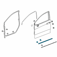 OEM 2019 Honda Clarity Seal, FR. R Door Diagram - 72326-TRT-A01