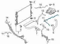 OEM Ford Maverick HOSE - WATER Diagram - LX6Z-8063-F