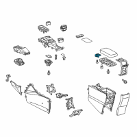 OEM 2017 Lexus CT200h Lock Sub-Assembly, Console Diagram - 58908-76021-C0