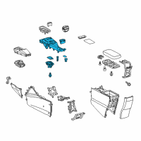 OEM 2011 Lexus CT200h Panel Sub-Assembly, Console Diagram - 58804-76040