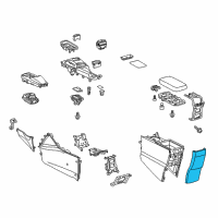 OEM Lexus CT200h Panel, Console Rear End Diagram - 58923-76010-C0